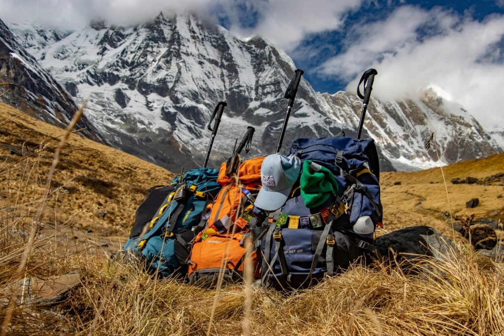 Sacs de randonnée et matériel de trek en haute montagne